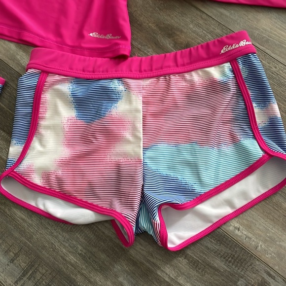GIRL'S Eddie Bauer Youth Reversible 4 Piece Swim Set Size 10/12 - Picture 5 of 11